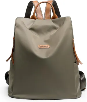 Women's Backpack Purse Nylon Anti-theft Water Resistant Lightweight Small Shoulder Bags for Travle Cute Fashion Computer Bag for Work Daily Laptop Backpack Ladies Army Green