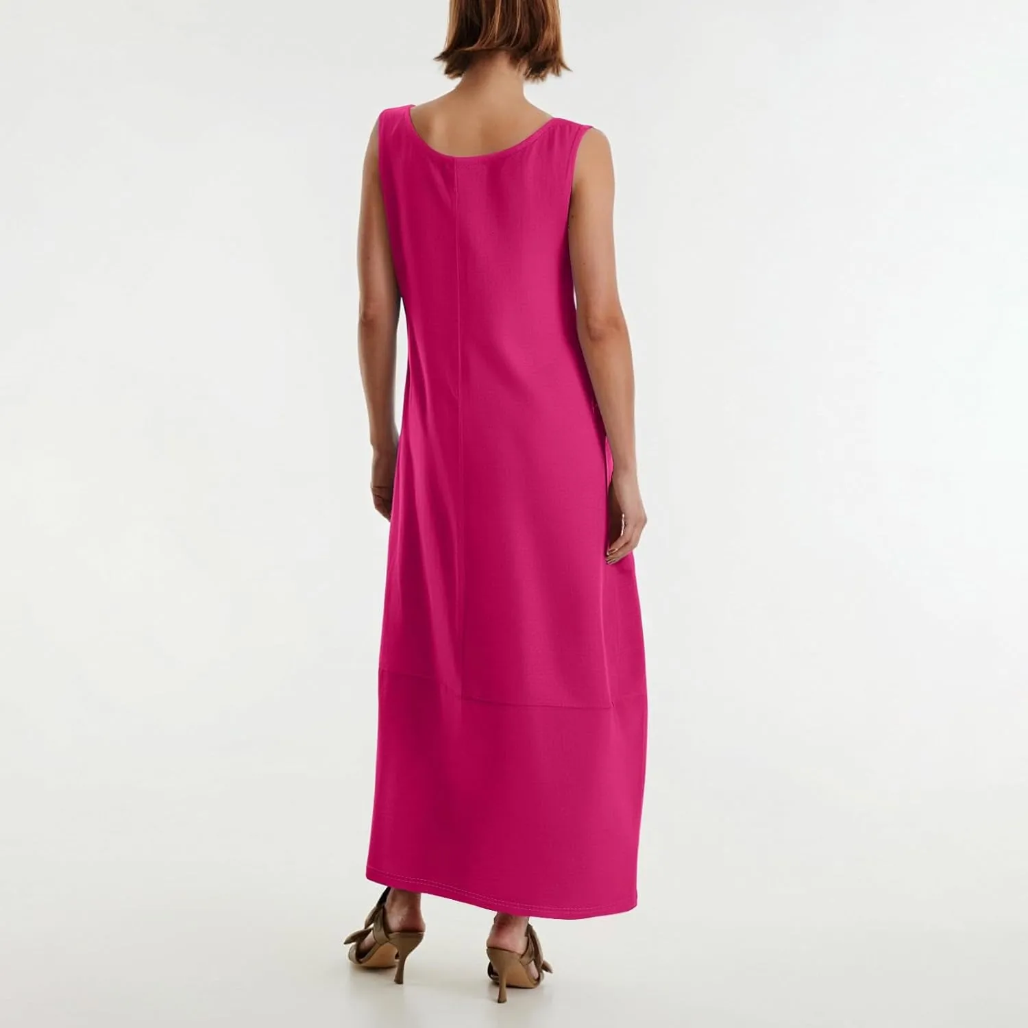Women's Casual Maxi Sundress 2025 Summer Beach Long Dress Scoop Neck Sleeveless Loose Comfy Tank Dresses