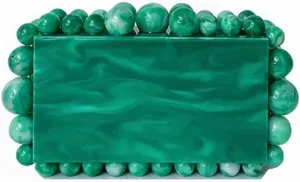 Women's Evening Bag Sparkly Pearl Clutch Purse Acrylic Crossbody Bag for Women