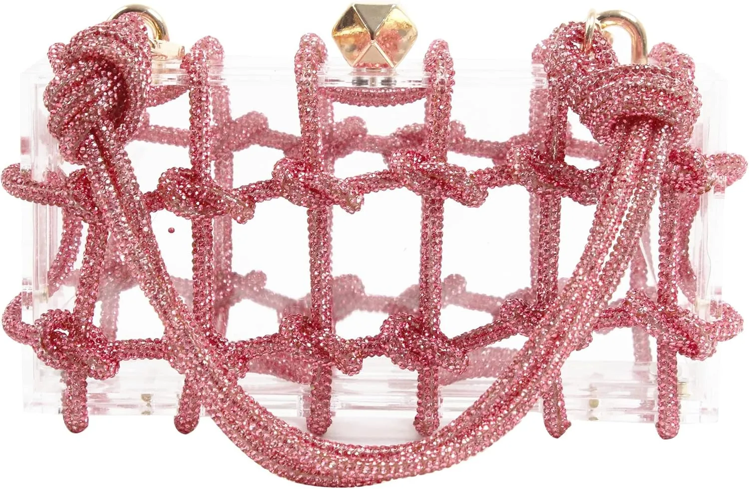 Women's Evening Bag Sparkly Rhinestone Clutch Purse Bling Acrylic Crossbody Bag for Women
