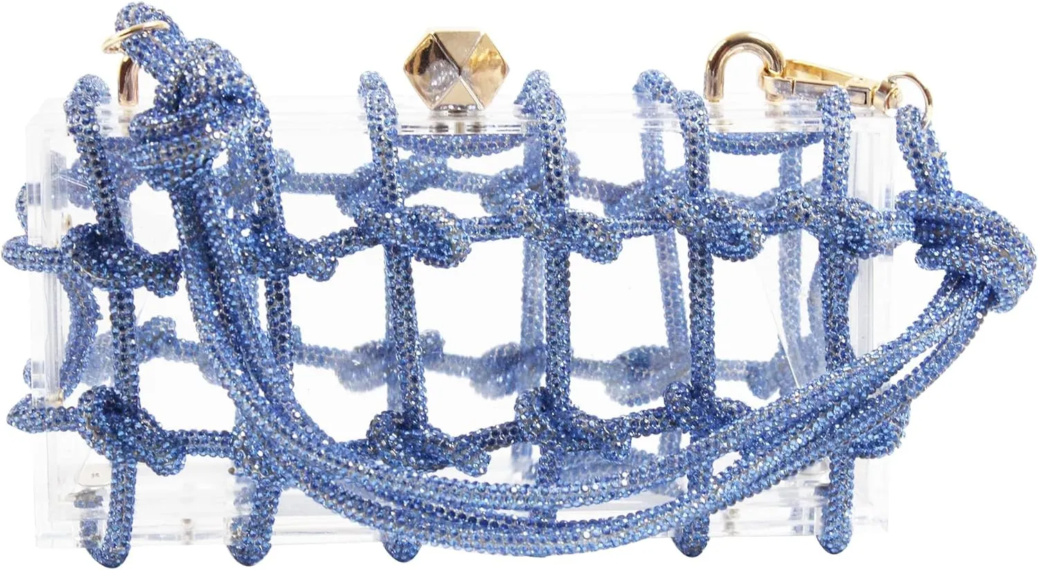 Women's Evening Bag Sparkly Rhinestone Clutch Purse Bling Acrylic Crossbody Bag for Women