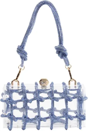 Women's Evening Bag Sparkly Rhinestone Clutch Purse Bling Acrylic Crossbody Bag for Women