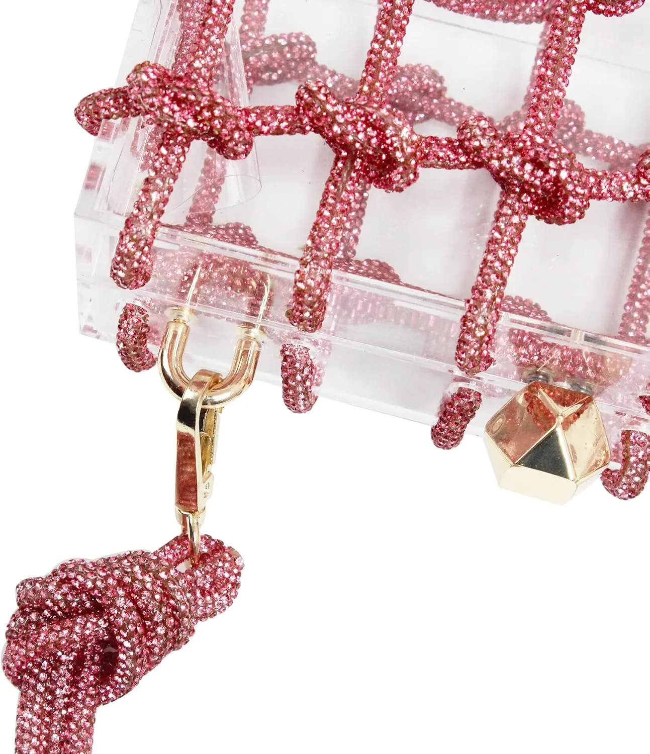 Women's Evening Bag Sparkly Rhinestone Clutch Purse Bling Acrylic Crossbody Bag for Women