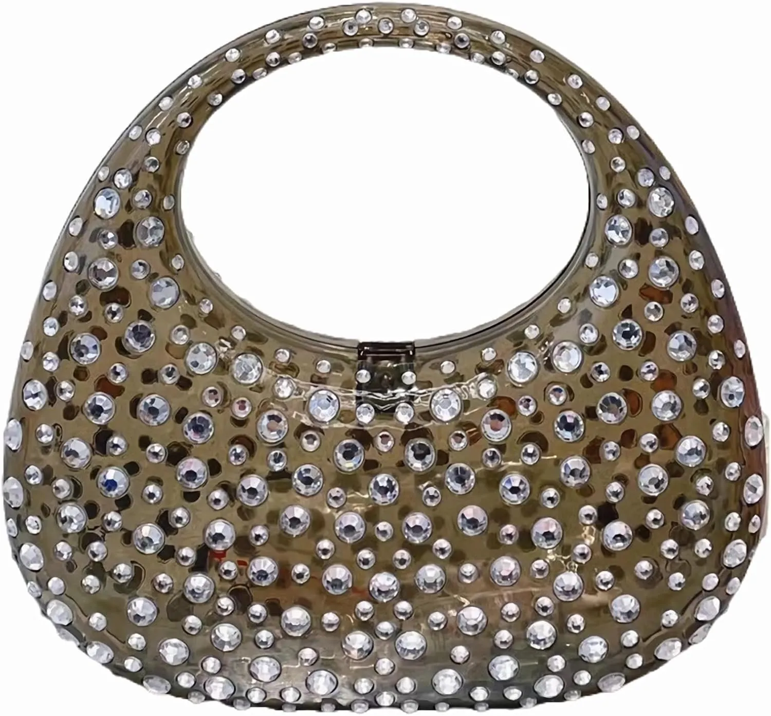 Women's Evening Bag Sparkly Rhinestone Clutch Purse Bling Acrylic Top-handle Bag for Women
