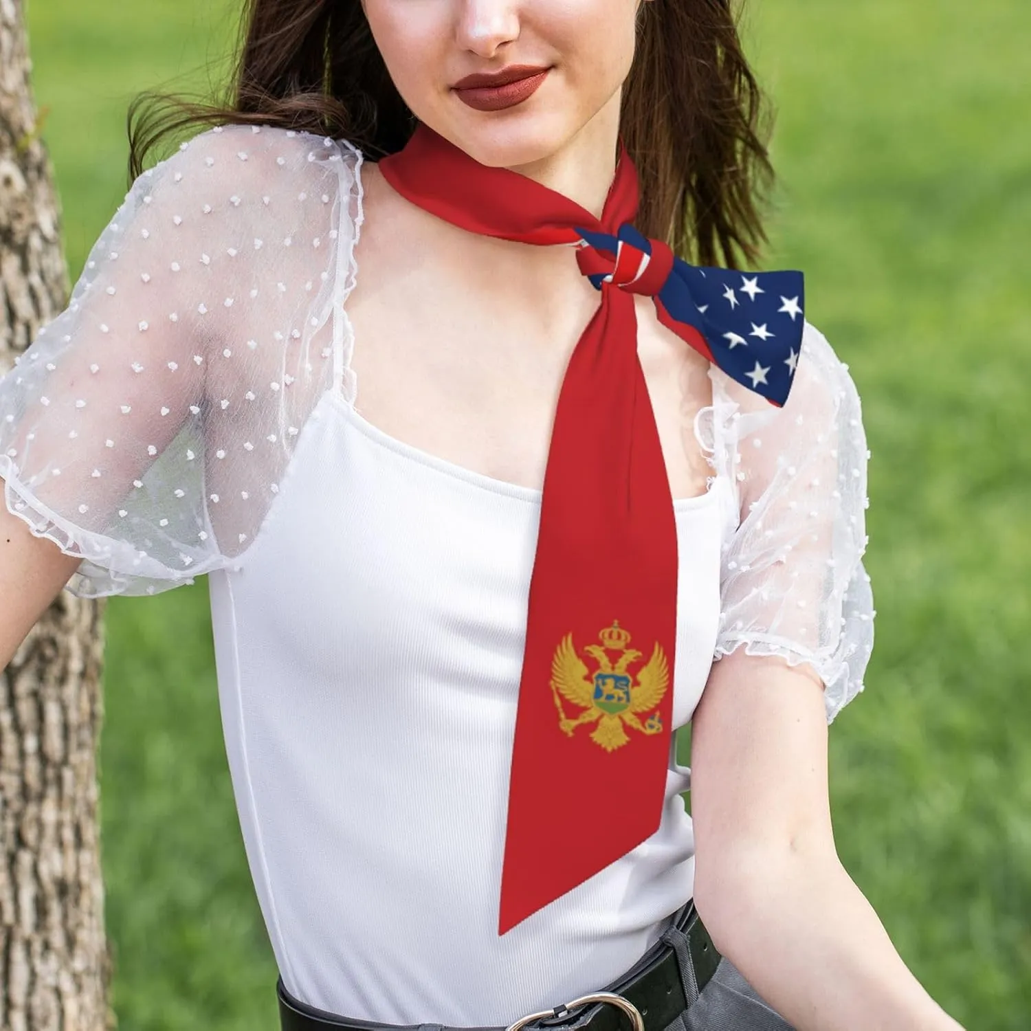 Women's Fashion Neck Scarf Philippines Philippinese America Flag Neckerchief Headscarf
