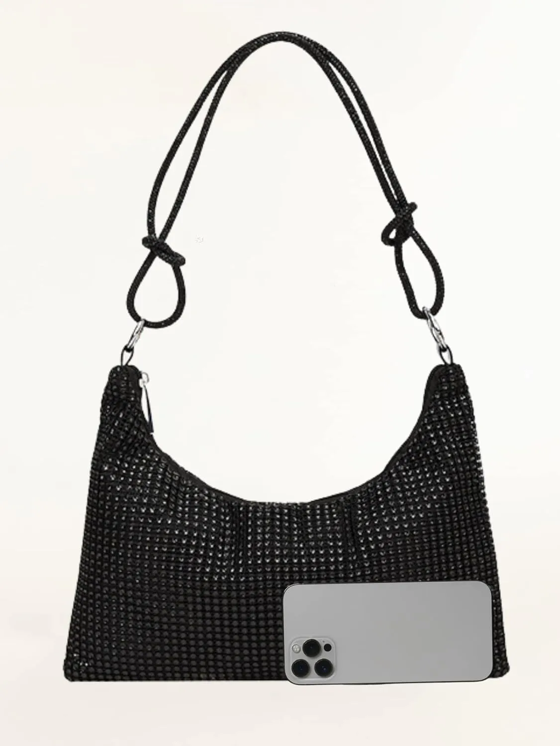 Women's Glitter Sparkly Rhinestone Handbag Evening Bag Clutch Purse Shoulder Bag