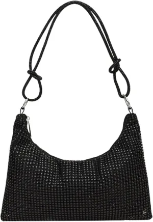 Women's Glitter Sparkly Rhinestone Handbag Evening Bag Clutch Purse Shoulder Bag