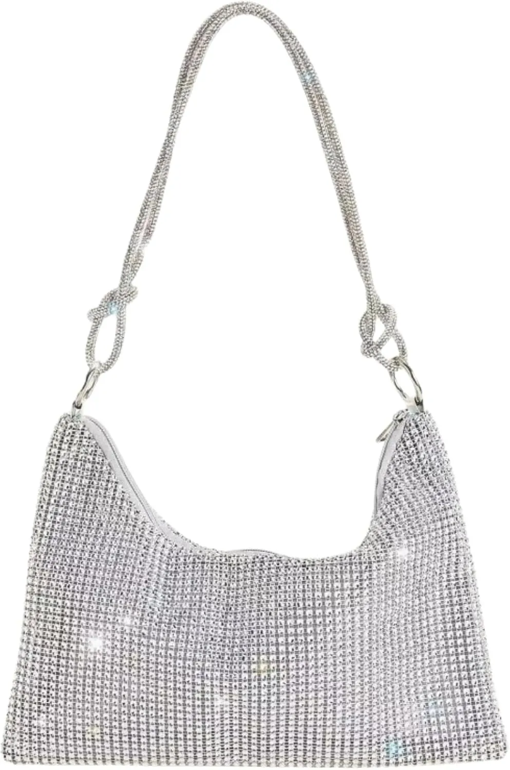 Women's Glitter Sparkly Rhinestone Handbag Evening Bag Clutch Purse Shoulder Bag