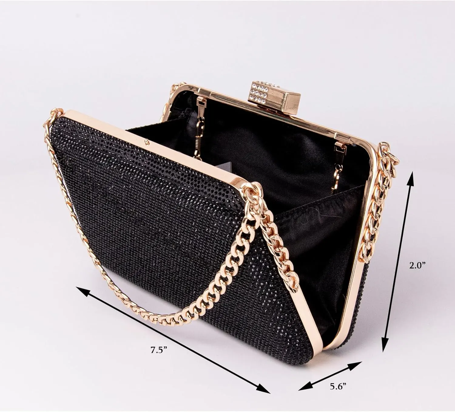 Women's Rhinestone Clutch Evening Bags Sparkly Glitter Formal Handbags