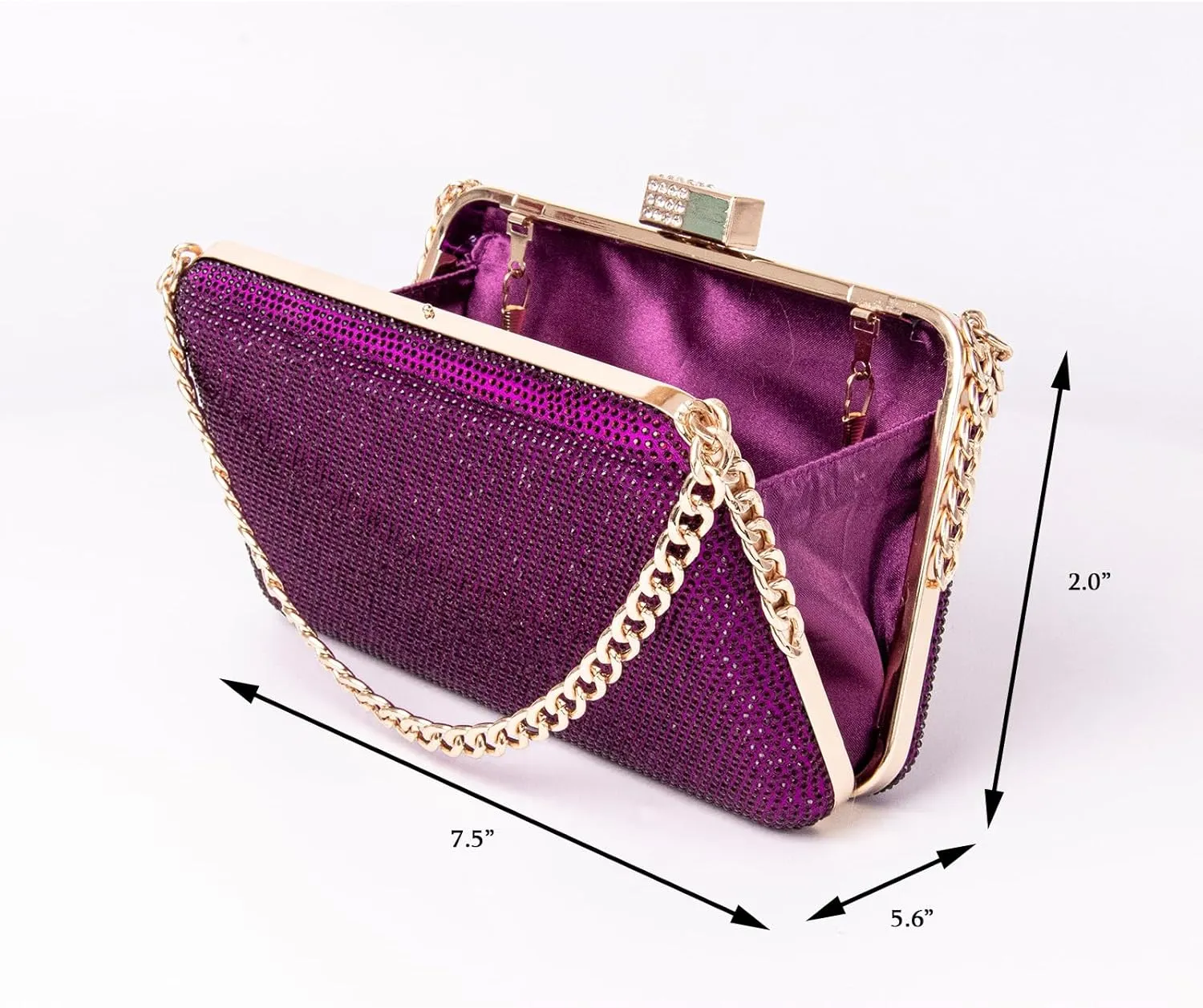 Women's Rhinestone Clutch Evening Bags Sparkly Glitter Formal Handbags