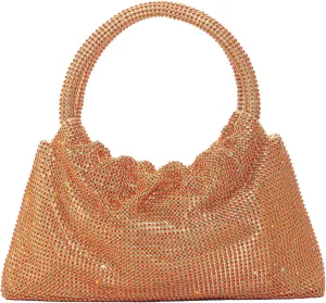 Women's Rhinestone Clutch Evening Bags Sparkly Glitter Handbag Crystal Top Handle Purses for Party Wedding