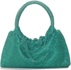 Women's Rhinestone Clutch Evening Bags Sparkly Glitter Handbag Crystal Top Handle Purses for Party Wedding