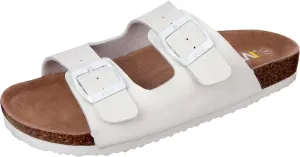 Women's Summer Sandals with Cork Footbed & Adjustable Buckle Suede Straps Open Toe Slides for Beach Vacation