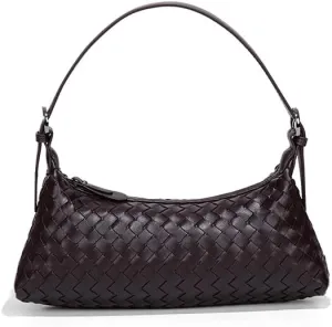 Woven Bag, Premium Leather with Adjustable Straps, Spacious & Organized. Versatile Crossbody, Shoulder Bag
