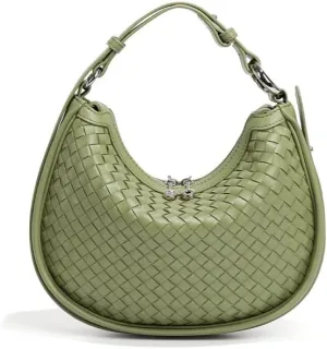 Woven Bag, Premium Leather with Adjustable Straps, Spacious & Organized. Versatile Crossbody, Shoulder Bag