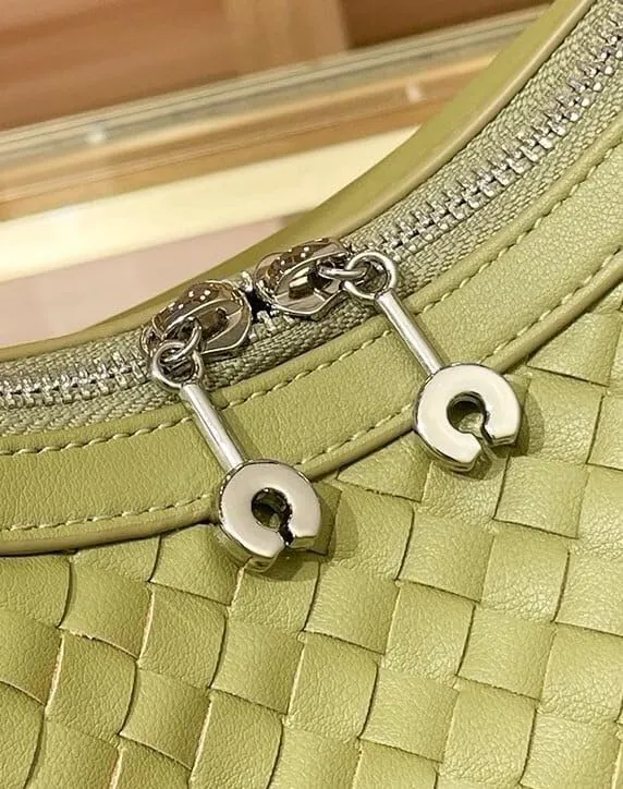 Woven Bag, Premium Leather with Adjustable Straps, Spacious & Organized. Versatile Crossbody, Shoulder Bag