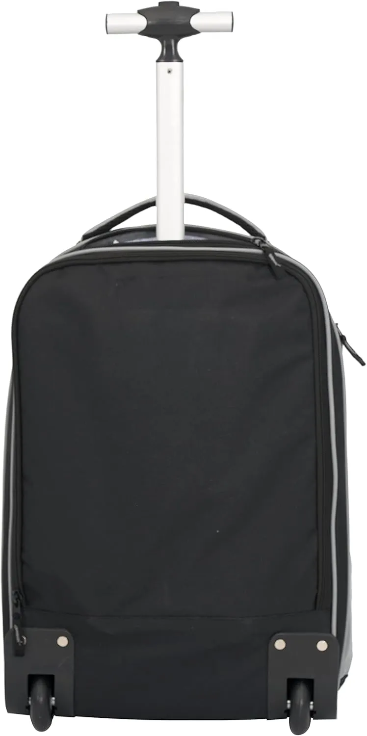 Wrangler Dobson Collection Featuring Duffel Travel and Leisure, Charcoal, 19" Rolling Backpack