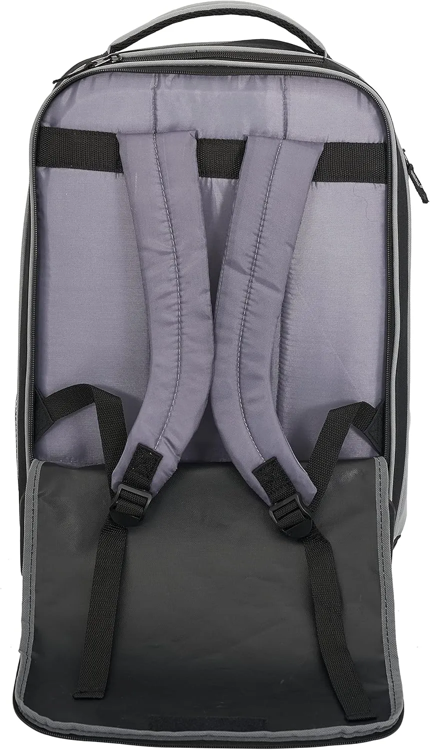 Wrangler Dobson Collection Featuring Duffel Travel and Leisure, Charcoal, 19" Rolling Backpack