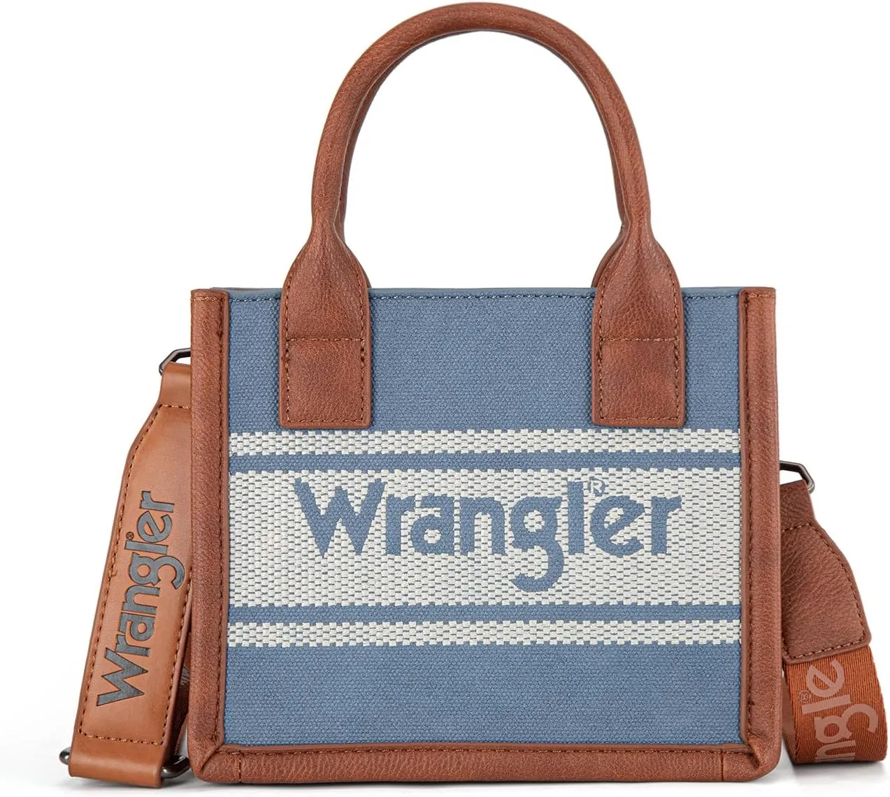 Wrangler Women's Mini Tote Bag Crossbody Handbag with Adjustable Strap Casual Purse for Daily Use