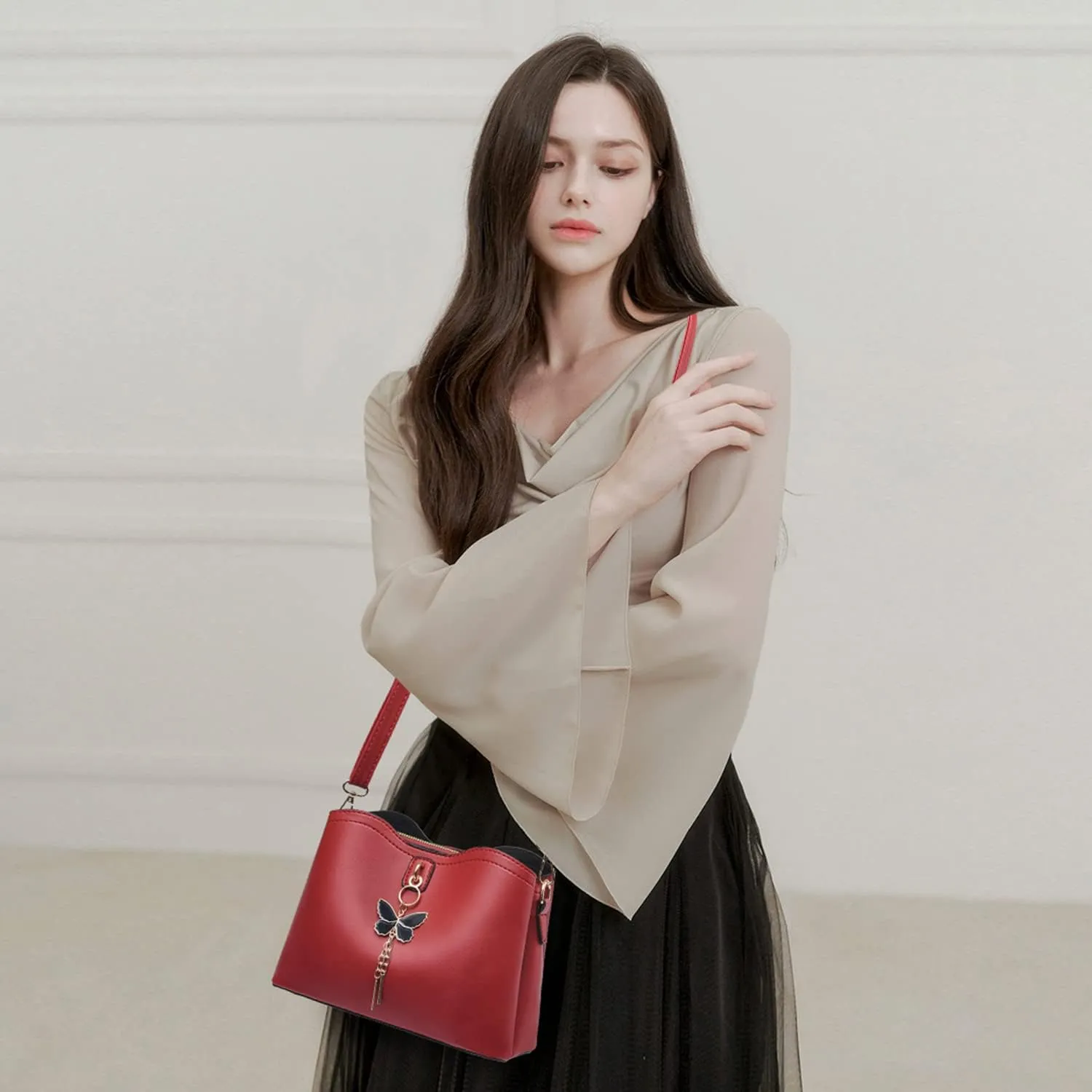 Xiaoyu Small Crossbody Bags for Women Fashion Purses for Teenage Girls Lightweight Handbags Shoulder Bag