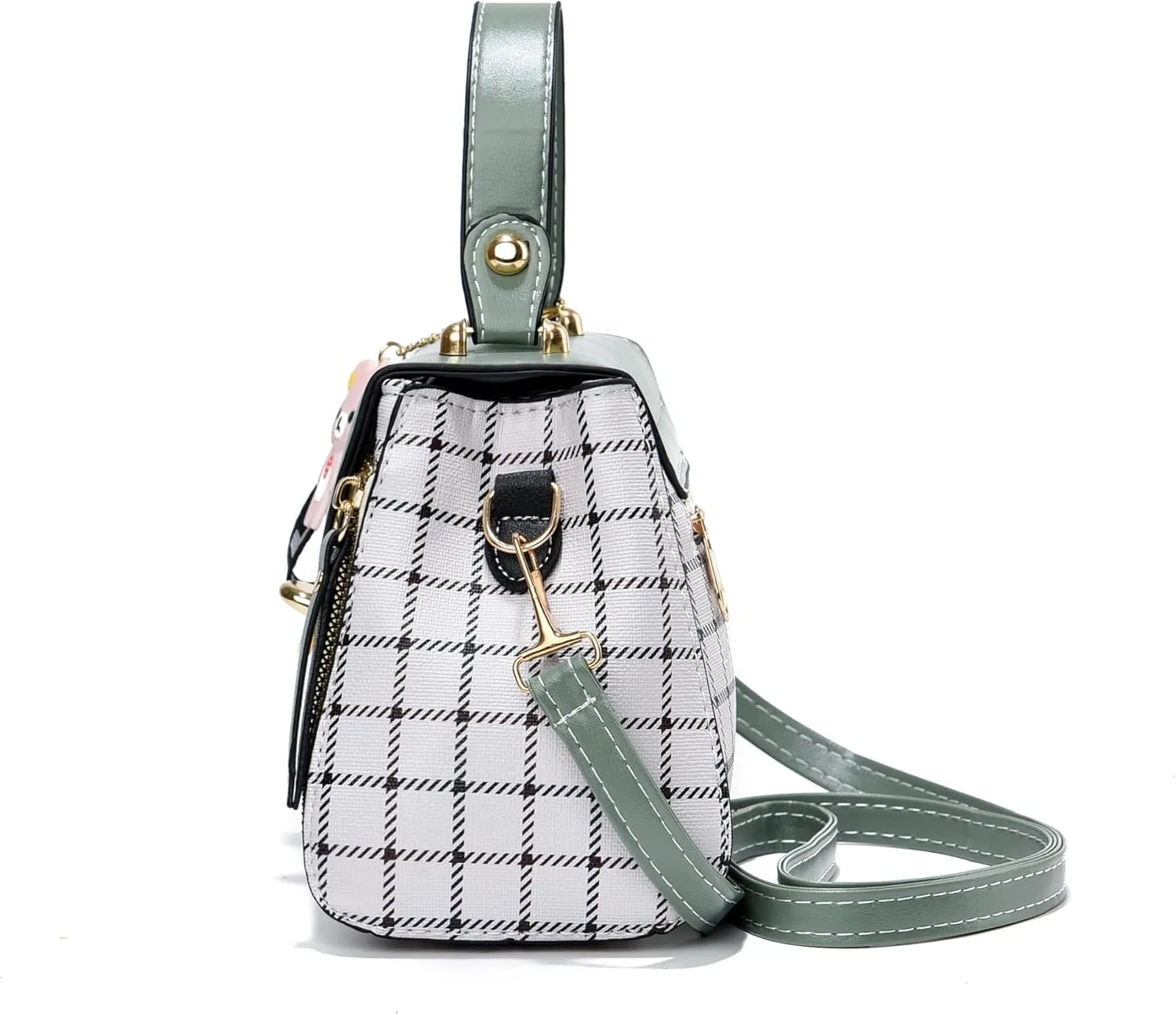 Xiaoyu Small Purses and Handbags for Women Fashion Teenage Girls Crossbody Bag Lightweight Shoulder Bag Plaid Pattern Satchel