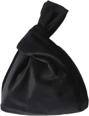 XMRS Women Luxury Velvet Evening Bag Knot Closure Wrist Bag Portable Cosmetic Organizer Pouch