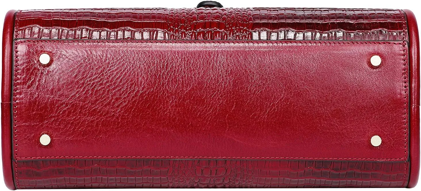 XXGJOALD-Designer Shoulder Purses Crocodile Handbags for Women Leather Hobo Shoulder Bags (68022 Brown)