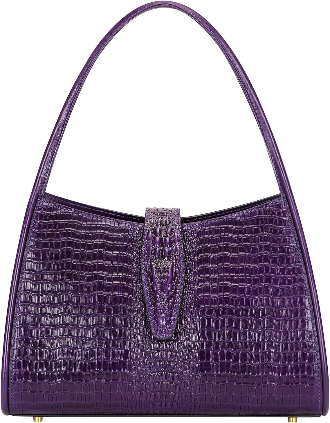 XXGJOALD-Designer Shoulder Purses Crocodile Handbags for Women Leather Hobo Shoulder Bags (68022 Brown)
