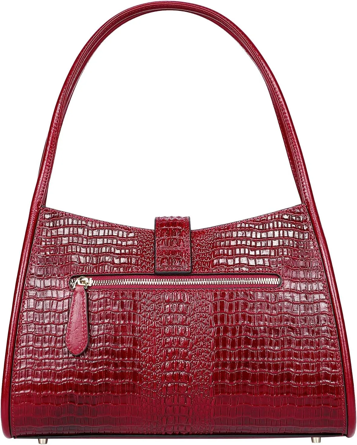 XXGJOALD-Designer Shoulder Purses Crocodile Handbags for Women Leather Hobo Shoulder Bags (68022 Brown)