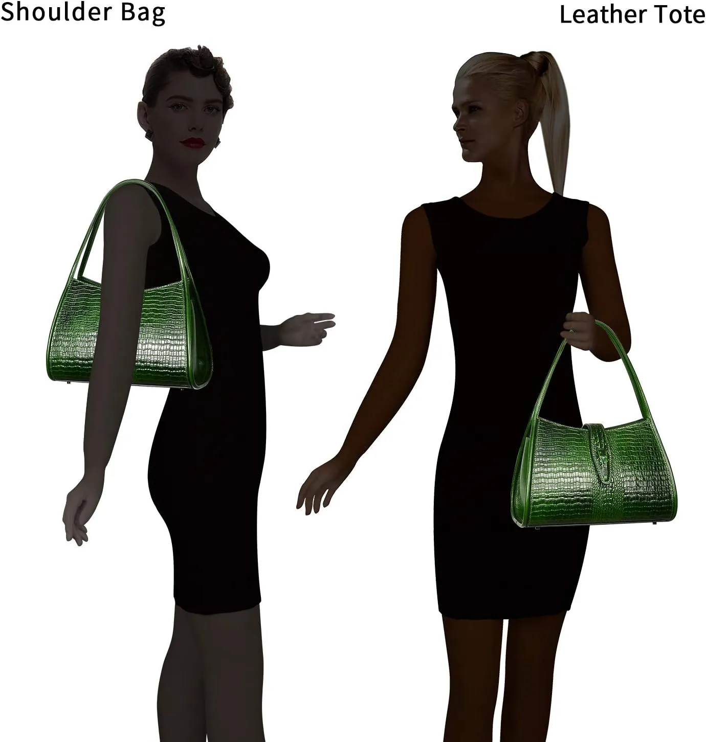 XXGJOALD-Designer Shoulder Purses Crocodile Handbags for Women Leather Hobo Shoulder Bags (68022 Brown)