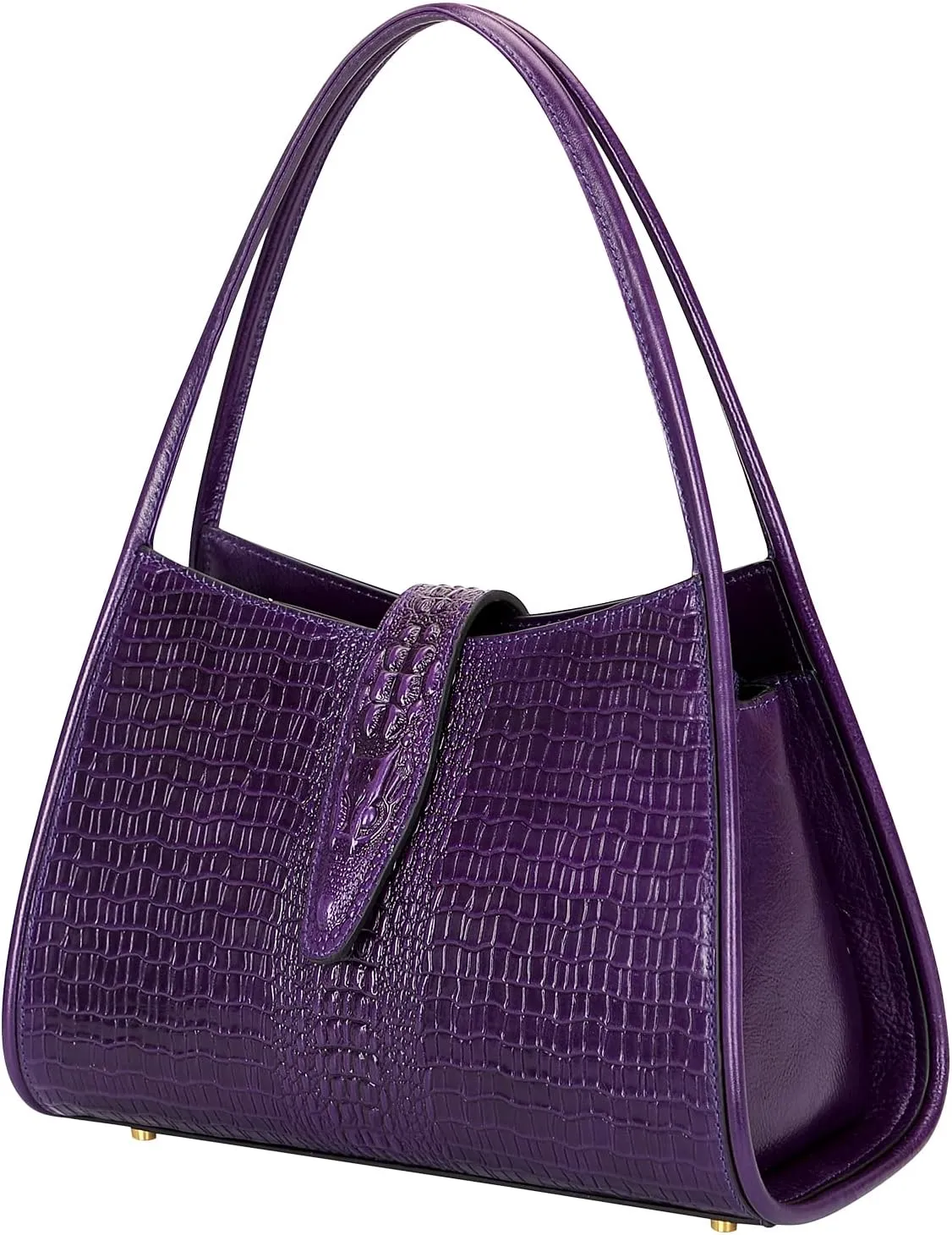 XXGJOALD-Designer Shoulder Purses Crocodile Handbags for Women Leather Hobo Shoulder Bags (68022 Brown)