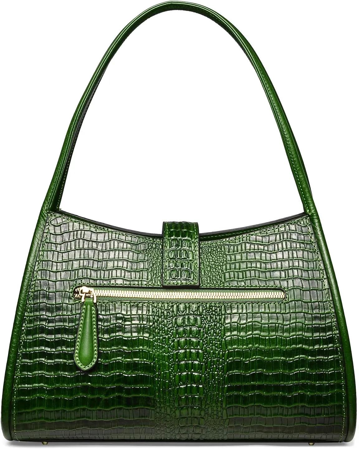XXGJOALD-Designer Shoulder Purses Crocodile Handbags for Women Leather Hobo Shoulder Bags (68022 Brown)