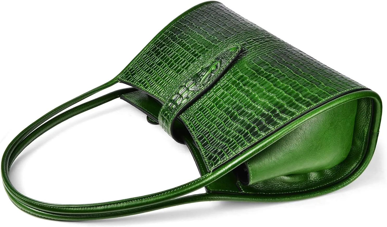 XXGJOALD-Designer Shoulder Purses Crocodile Handbags for Women Leather Hobo Shoulder Bags (68022 Brown)