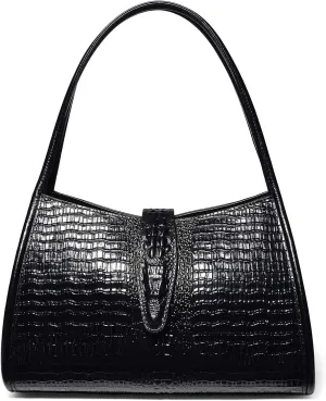XXGJOALD-Designer Shoulder Purses Crocodile Handbags for Women Leather Hobo Shoulder Bags (68022 Brown)