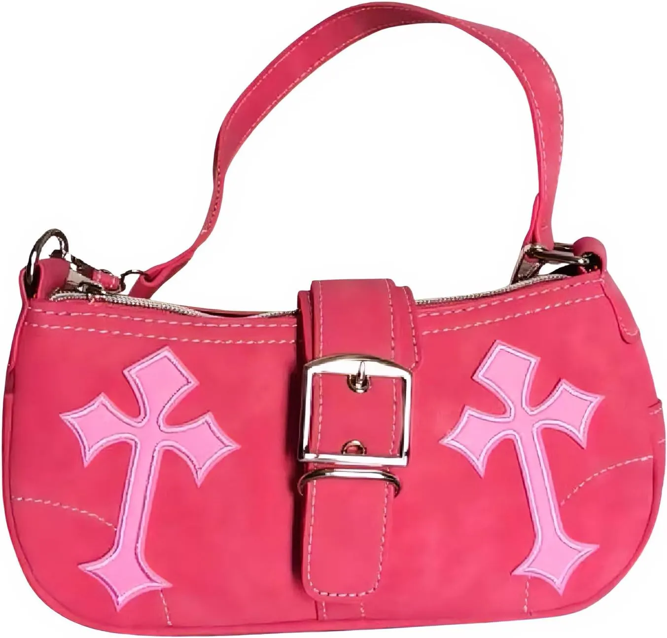 Y2K Shoulder Purse for Women Grunge Punk Cross Y2K Aesthetic Bags Adjustable Chain Crossbody Bag Handbag Hobo Bag