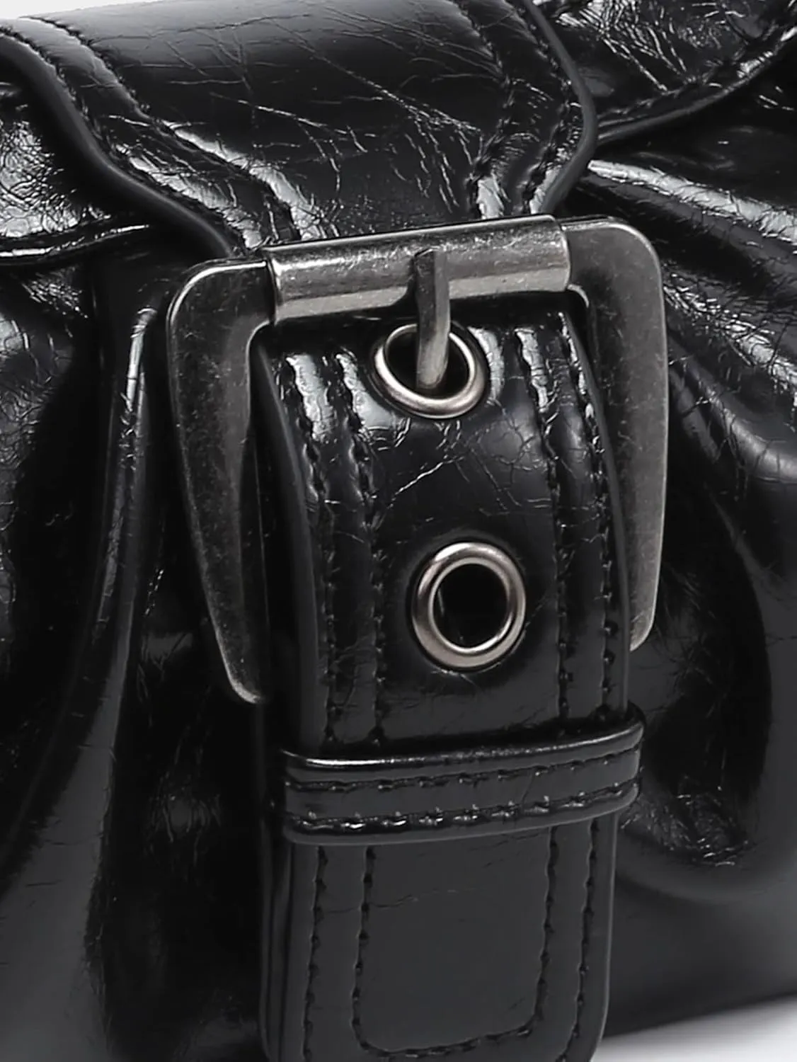Y2k Shoulder Purse Handbag Women Distressed Grunge Vintage Leather Purse Small Hobo Bag Y2K Stuff