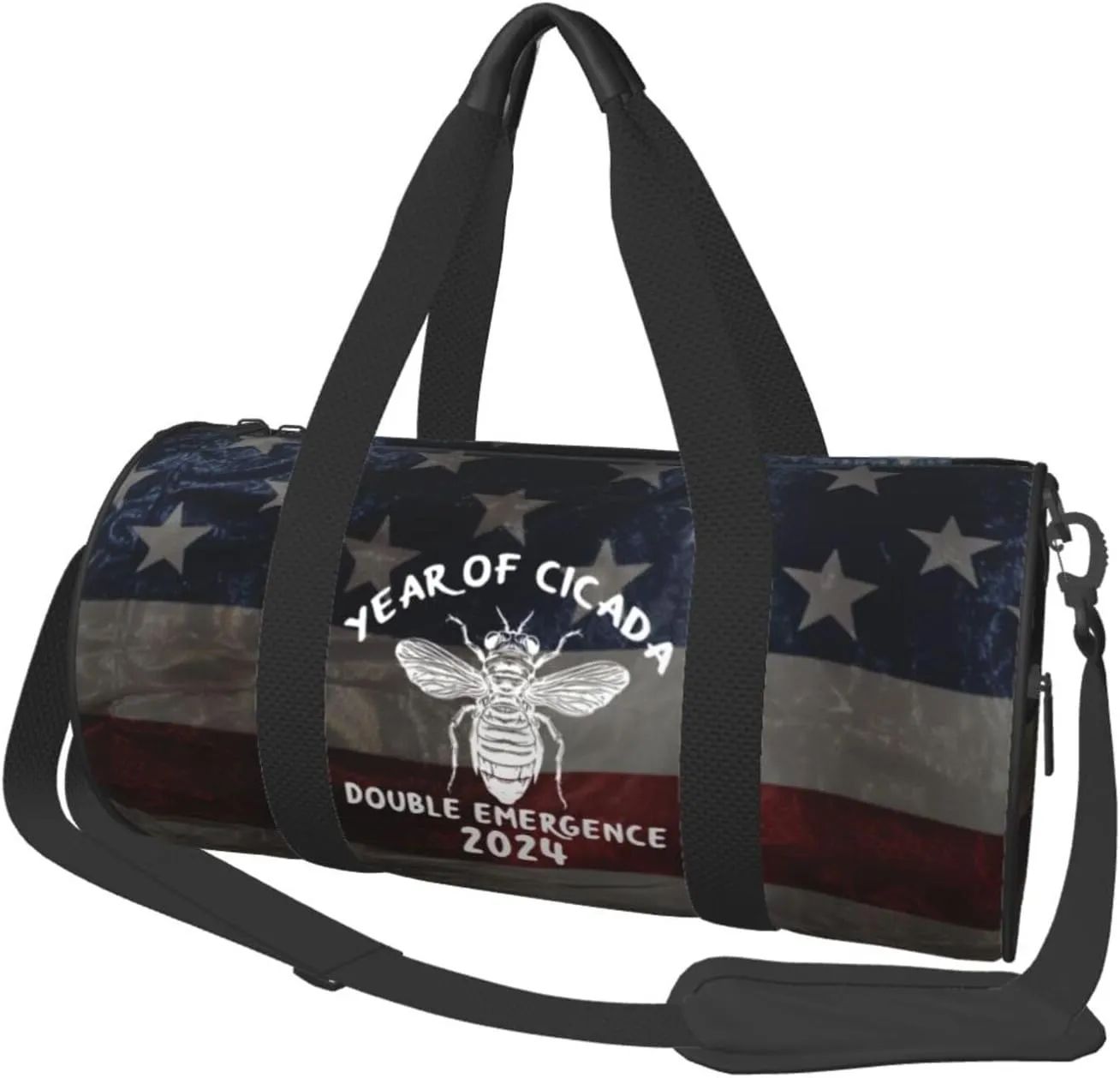 Year Of Cicada Double Emergence 2024 Cicada Invasion Duffel Bag Gym Bag Travel Sports Tote Large Foldable Beach Swim Yoga2