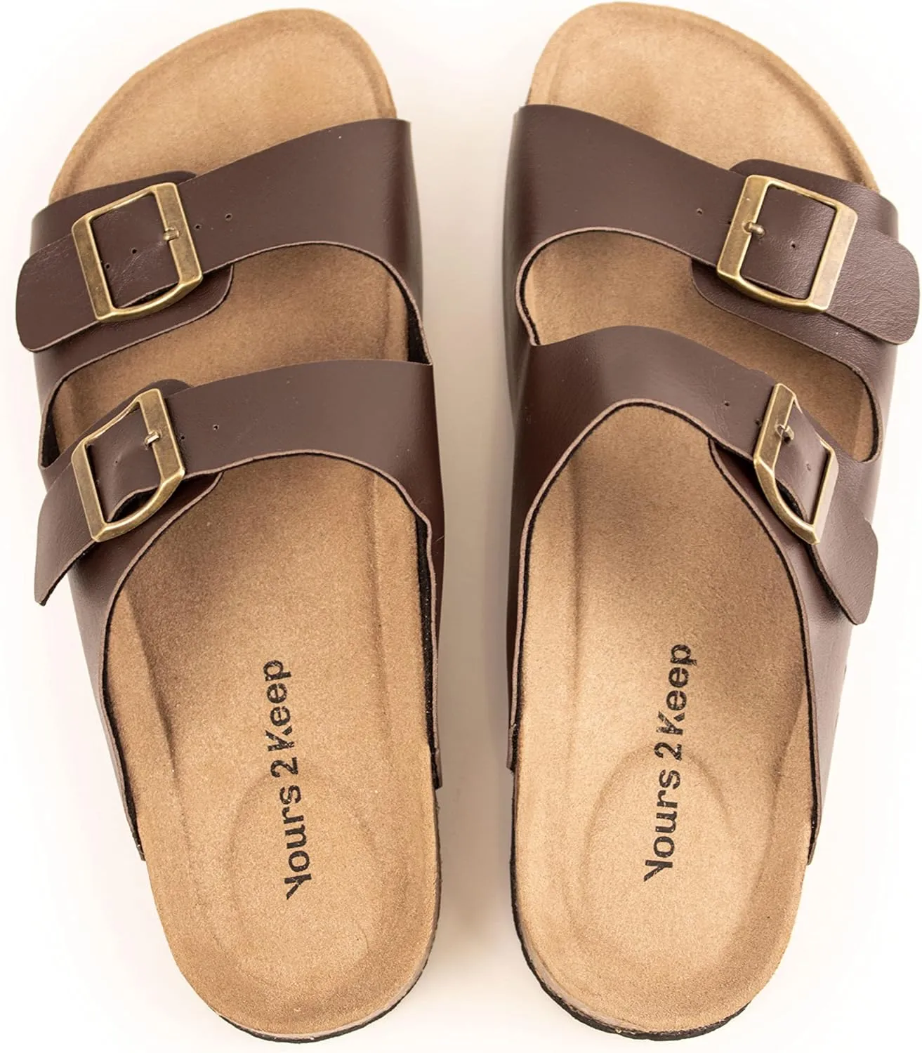 Yours 2 Keep Unisex Havana Sandal - Cork Footbed with 2 Adjustable Straps