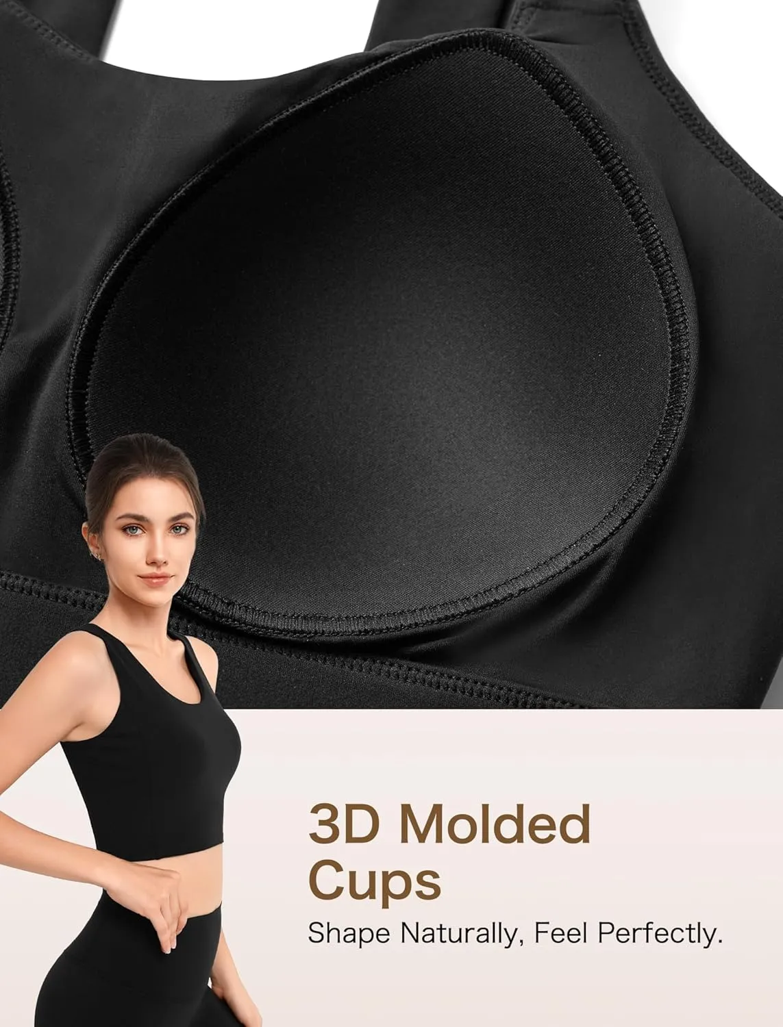 Yvette Elegant Backless Yoga Bra Women's Light Support Sports Bra with Wide Shoulder Straps – Comfort, Style & Secure Fit