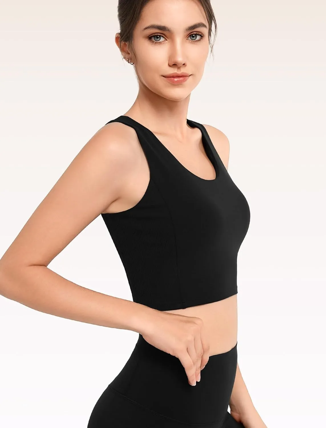 Yvette Elegant Backless Yoga Bra Women's Light Support Sports Bra with Wide Shoulder Straps – Comfort, Style & Secure Fit